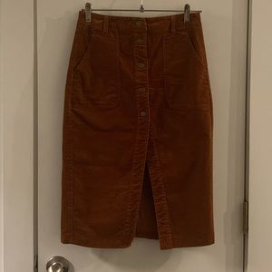 Others Follow corduroy Orange/brown cotton A-Line skirt